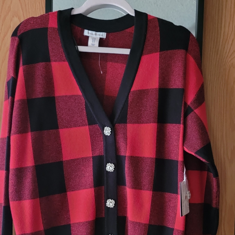 Tommy Bahamas Plaid Cardigan